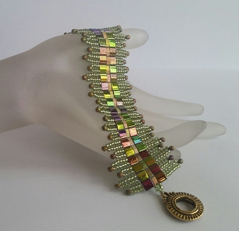 TSB-003 Art deco crowns bracelet - downloaded PDF