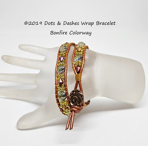 DDBK-001 Bonfire - Dots & Dashes Wrap Bracelet