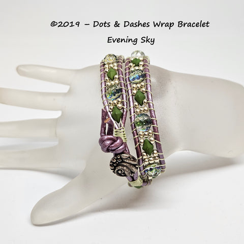 DDBK-003 Evening Sky - Dots & Dashes Wrap Bracelet