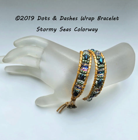 DDBK-004 Stormy Seas - Dots & Dashes Wrap Bracelet