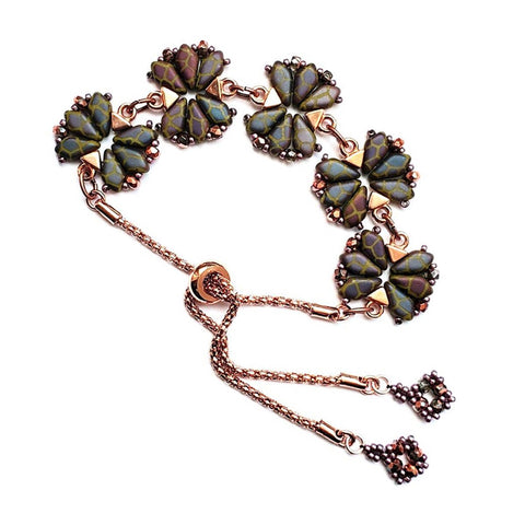 PFBE-RG Rose gold plate partially finished bracelet end