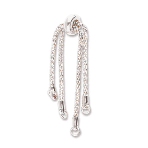 PFBE-SP Silver plate partially finished bracelet end