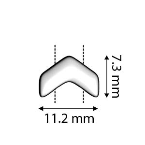 CYM-CHV-012900-GP / 24kt gold GANEMA - Chevron ear post - 2 pcs