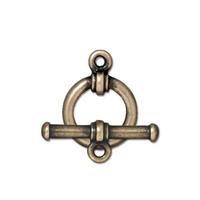 TC94-6016/27 Bar & ring toggle - antique brass