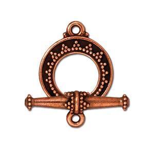 TC94-6088/18  Tapered Bali toggle - antique copper