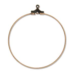BHP40RACP/2 Antique copper 40mm hoops - 2 pair