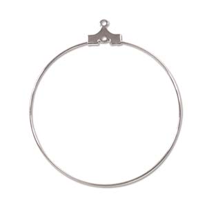 BHP30RSP Silver plate 30mm hoops - 2 pair