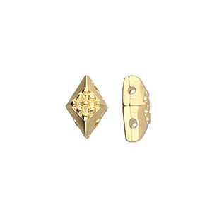CYM-GD-012432-GP / 24kt gold ADAMAS - GemDuo bead subs - 6 pcs