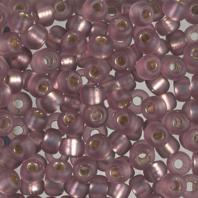5-153SF  Matte silver lined smoky amethyst - 35g