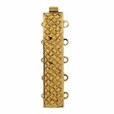 CLSP-39GP  24k gold plate-5 strand box clasp