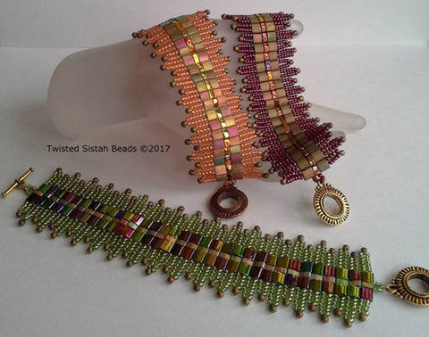 TSB-003 Art deco crowns bracelet - downloaded PDF