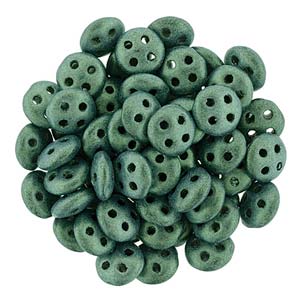 QUL06-79051  Light green metallic suede - 50 beads