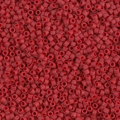 11DB-796  Dyed semi-frosted opaque red - 7.6g