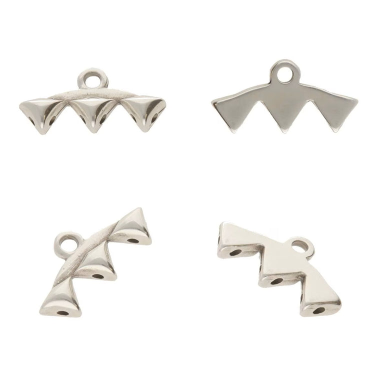 CYM-GD-012322-SP / Silver plate VANI III - GemDuo bead ending