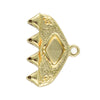 CYM-GD-013807-GP / 24kt gold plate KIPOS IV - GemDuo setting - 2 pcs