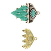 CYM-GD-013807-GP / 24kt gold plate KIPOS IV - GemDuo setting - 2 pcs