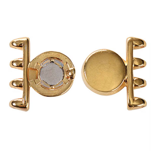 CYM-SD-013084-GP / 24kt gold plate ATENI IV - SuperDuo magnetic clasp - 1 pc