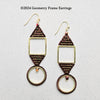 GFEK-003 Geometry Frame Earrings Kit - Garnet/Gold
