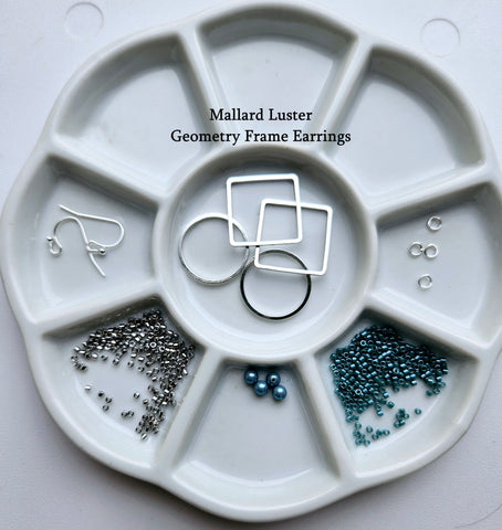 GFEK-001 Geometry Frame Earrings Kit - Mallard/Silver