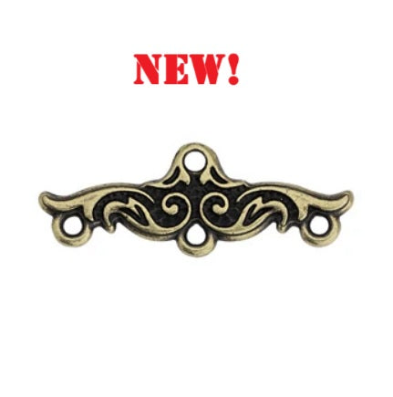 TC-201048-57 Vignette Connector - Antique brass (2 pieces)
