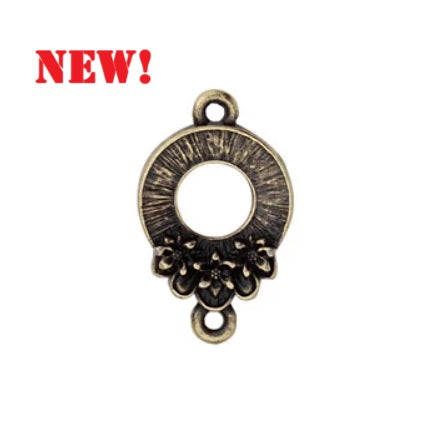 TC-201051-57 Blossom Link - Antique brass (2 pieces)