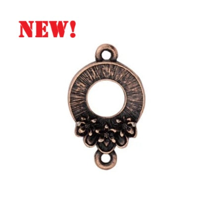 TC-201051-87 Blossom Link - Antique copper (2 pieces)
