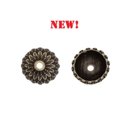 TC94-5862/26 Acorn bead caps - Antique brass (2 pieces)
