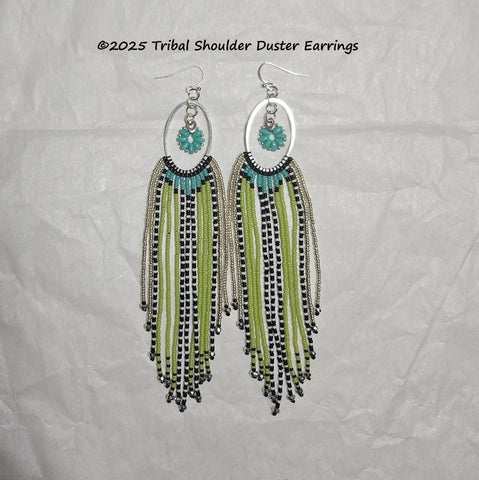 TSDEK-001 Tribal Shoulder Duster Earrings