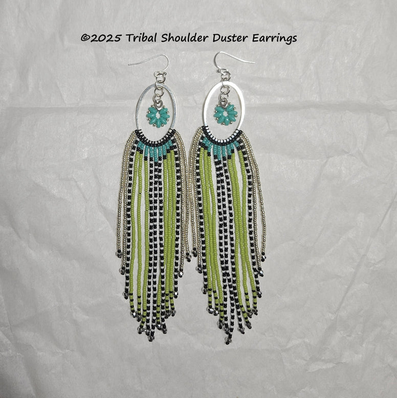 TSDEK-001 Tribal Shoulder Duster Earrings