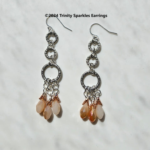 TSEK-001 Trinity Sparkles Earrings Kit - Coppery Cream