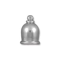 TC94-1212/61 Taj 8mm Cord ends - Rhodium (2 pieces)