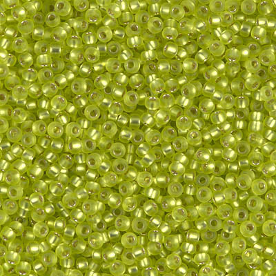 11-14F  Matte silver lined chartreuse - 35g