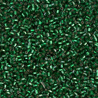 15C-27S  Silver lined dark emerald - 7.6g