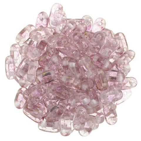 CMB6-15495  Trans topaz pink luster - 100 beads