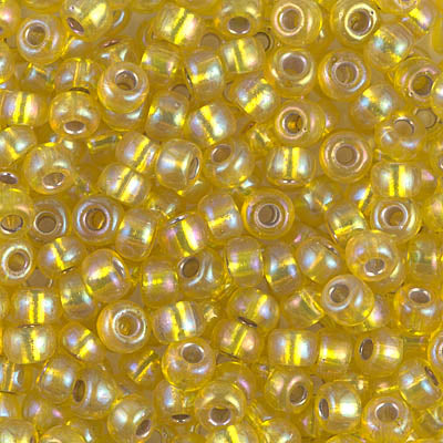 6-1006  Silver lined yellow AB - 35g