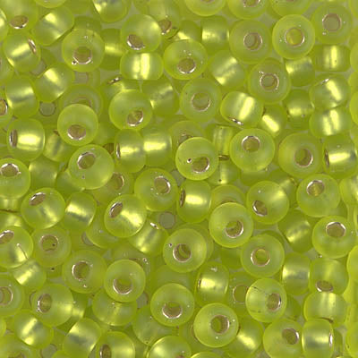 6-14F  Matte silver lined chartruese - 20g