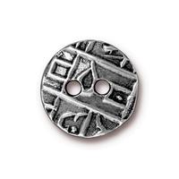 TC94-6558/40  Round coin button - oxidized pewter