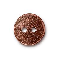 TC94-6559/18  Round leaf button - antique copper