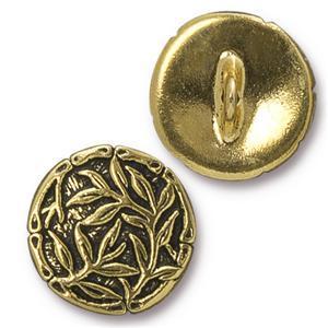 TC94-6569/26  Bamboo button - antique gold
