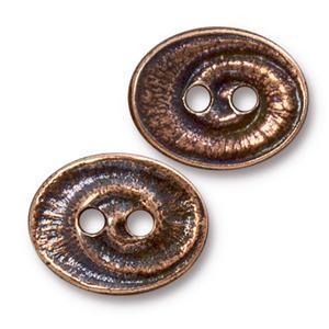 TC94-6574/18  Swirl button - antique copper
