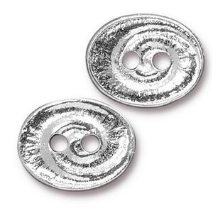 TC94-6574/40  Swirl button - silver