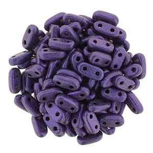 CMB6-79021  Metallic purple suede - 100 beads
