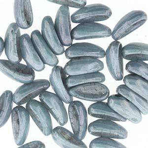 CHL411-10/14464  Chalk blue luster - 40 beads