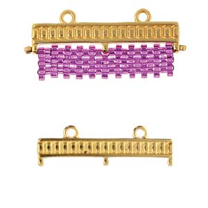 CYM-D11-013809-GP / 24kt gold plate KOUROUPA III - Delica bead ending - 2 pcs