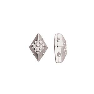 CYM-GD-012432-SP / Antique silver ADAMAS - GemDuo bead subs - 6 pcs