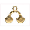 CYM-GNK-012939-GP / 24k gold KARAVOS II - Ginko bead ending - 2 pcs