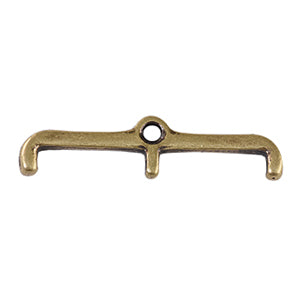CYM-M11-012828-AB / Antique brass SKAFI III - Size 11 bead ending - 2 pcs