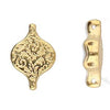 CYM-PD-013045-GP / 24kt gold LIOTRIVI Paisley connector - 2 pcs