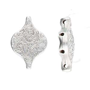 CYM-PD-013045-SP / Antique silver LIOTRIVI Paisley connector - 2 pcs