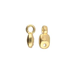 CYM-SD-012204-GP / 24kt gold VOURKOTI - SuperDuo bead ending - 2 pcs